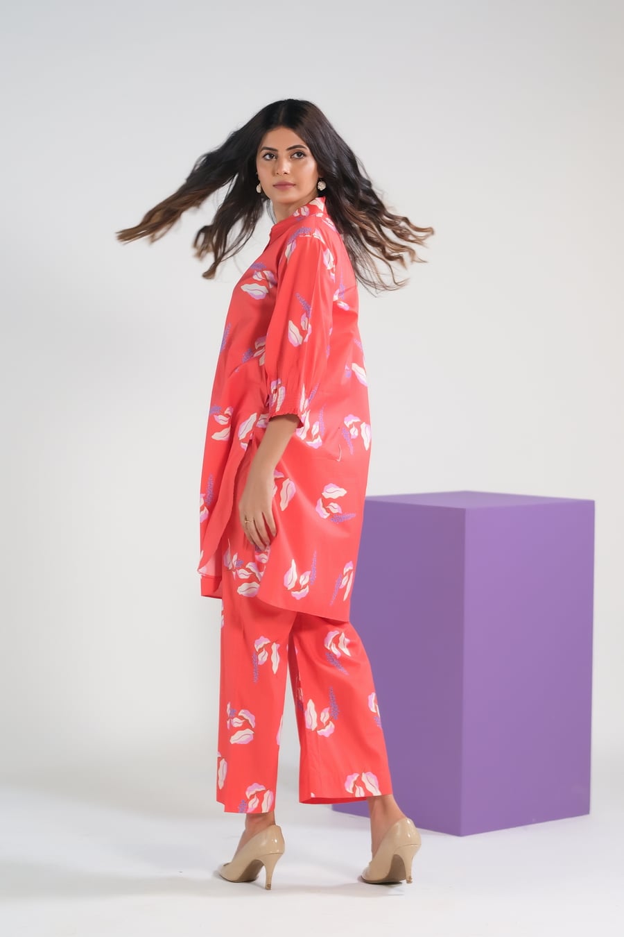 Bean Red Lavender - Cambric