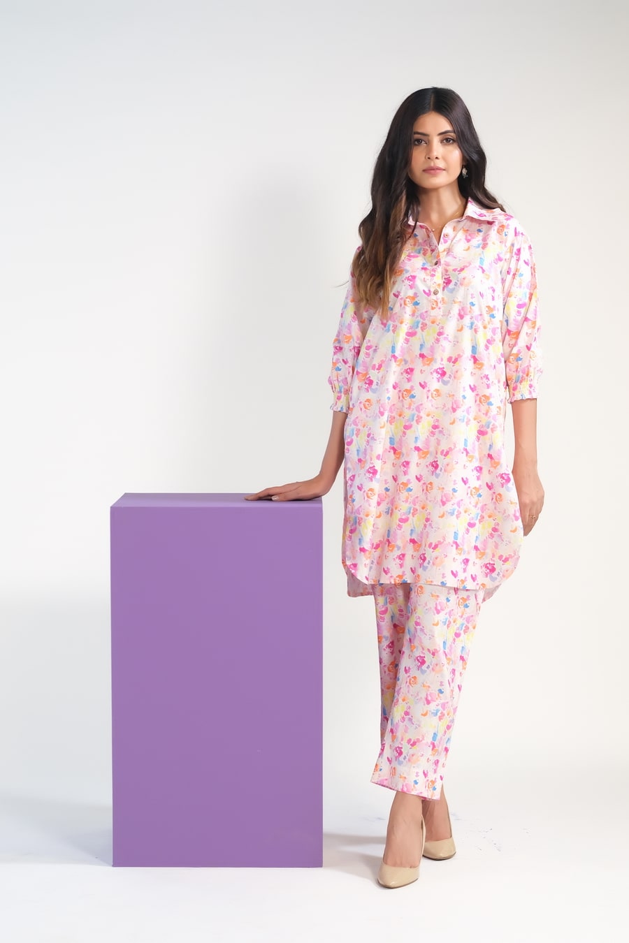 Color Splash/Watercolor Charm - Cambric