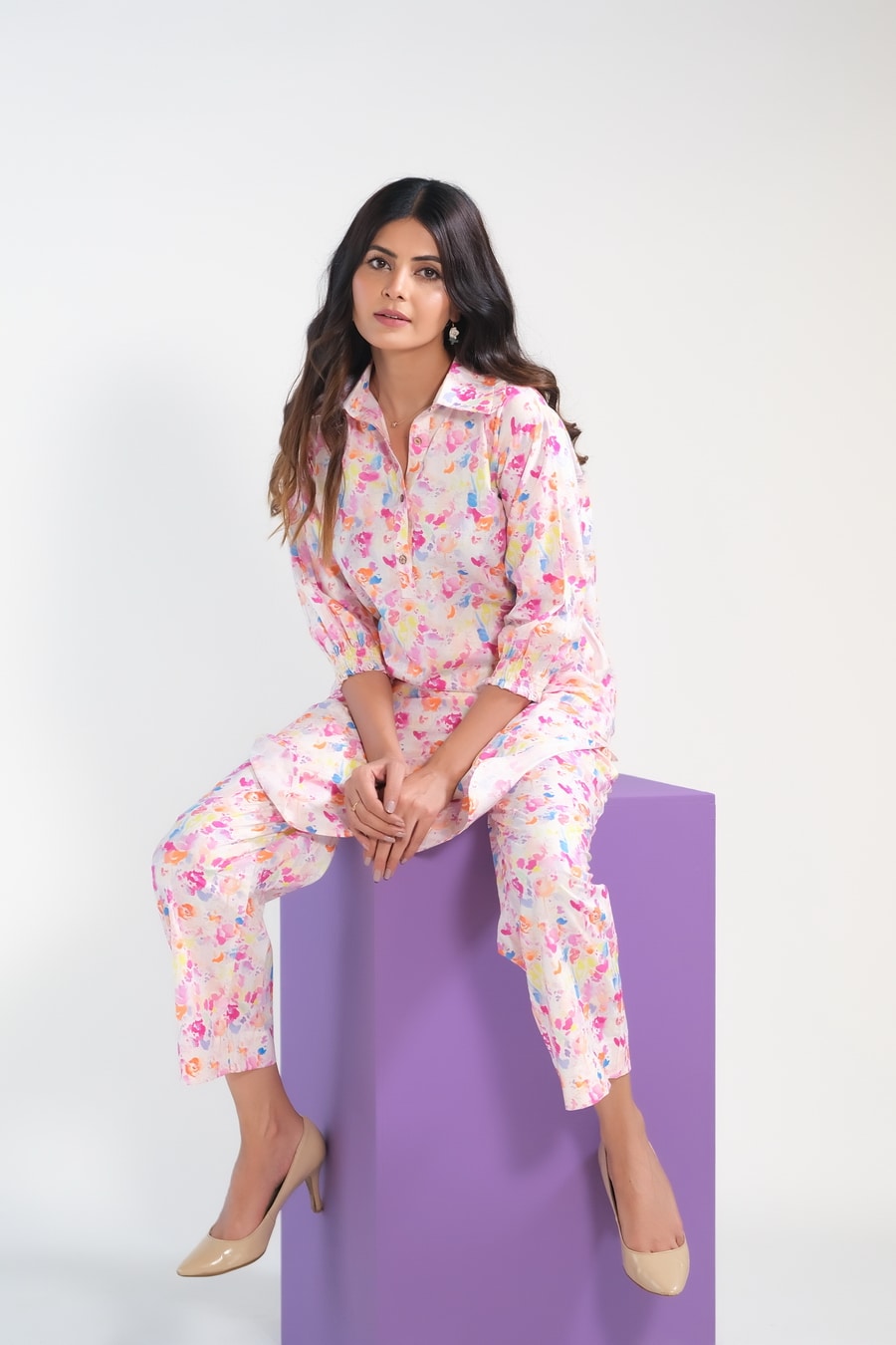 Color Splash/Watercolor Charm - Cambric