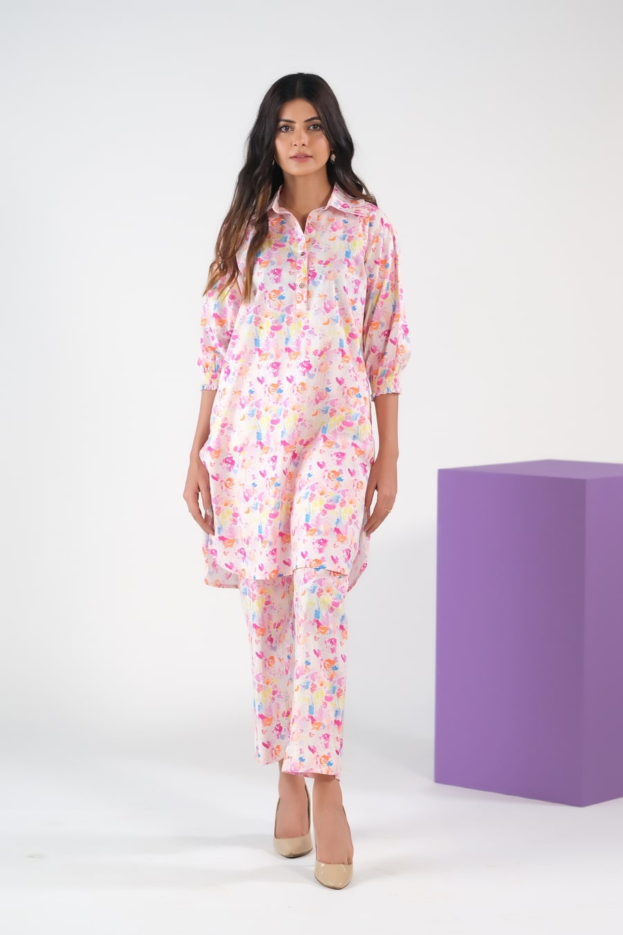 Color Splash/Watercolor Charm - Cambric