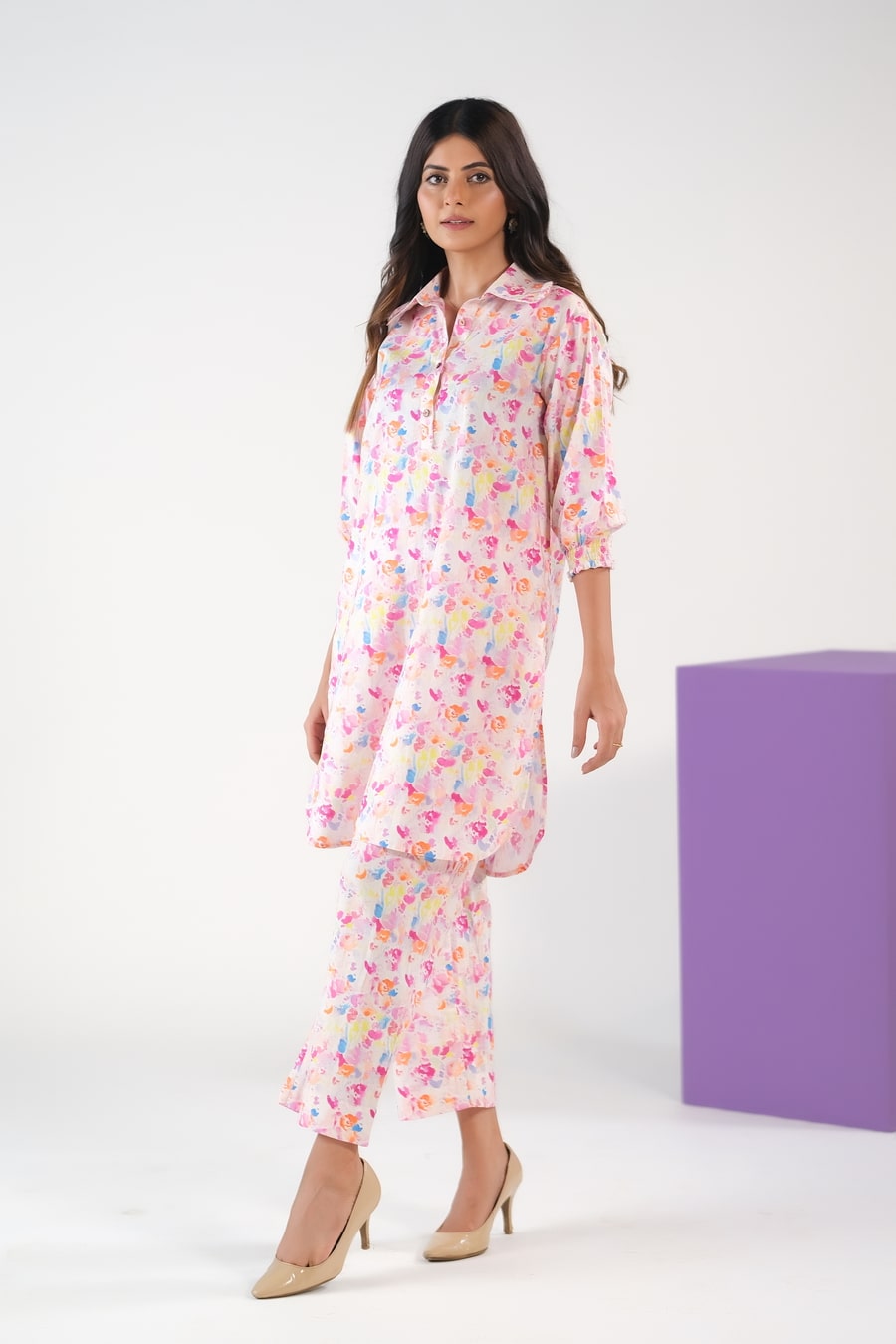 Color Splash/Watercolor Charm - Cambric