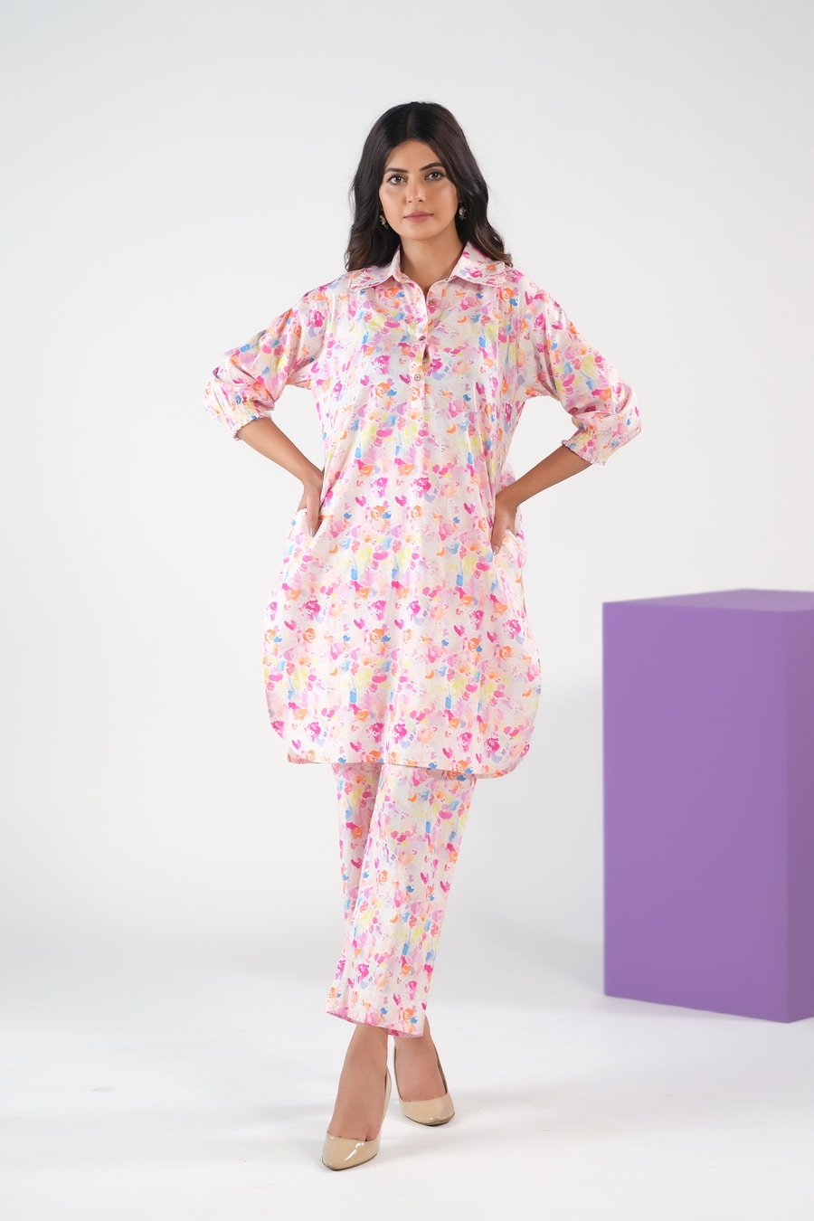 Color Splash/Watercolor Charm - Cambric