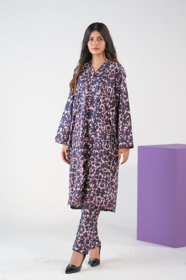 Dark Kaleidoscope - Cambric - Cambric - cambric, dresses, 2pcs-rtw, women-clearance - Sprinkles Pakistan