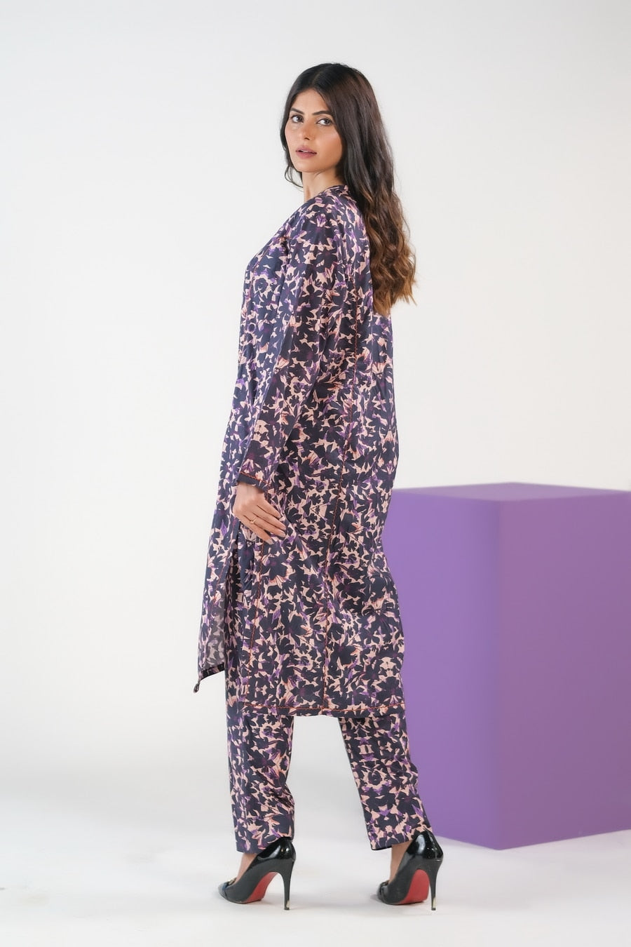 Dark Kaleidoscope - Cambric - Cambric - cambric, dresses, 2pcs-rtw, women-clearance - Sprinkles Pakistan