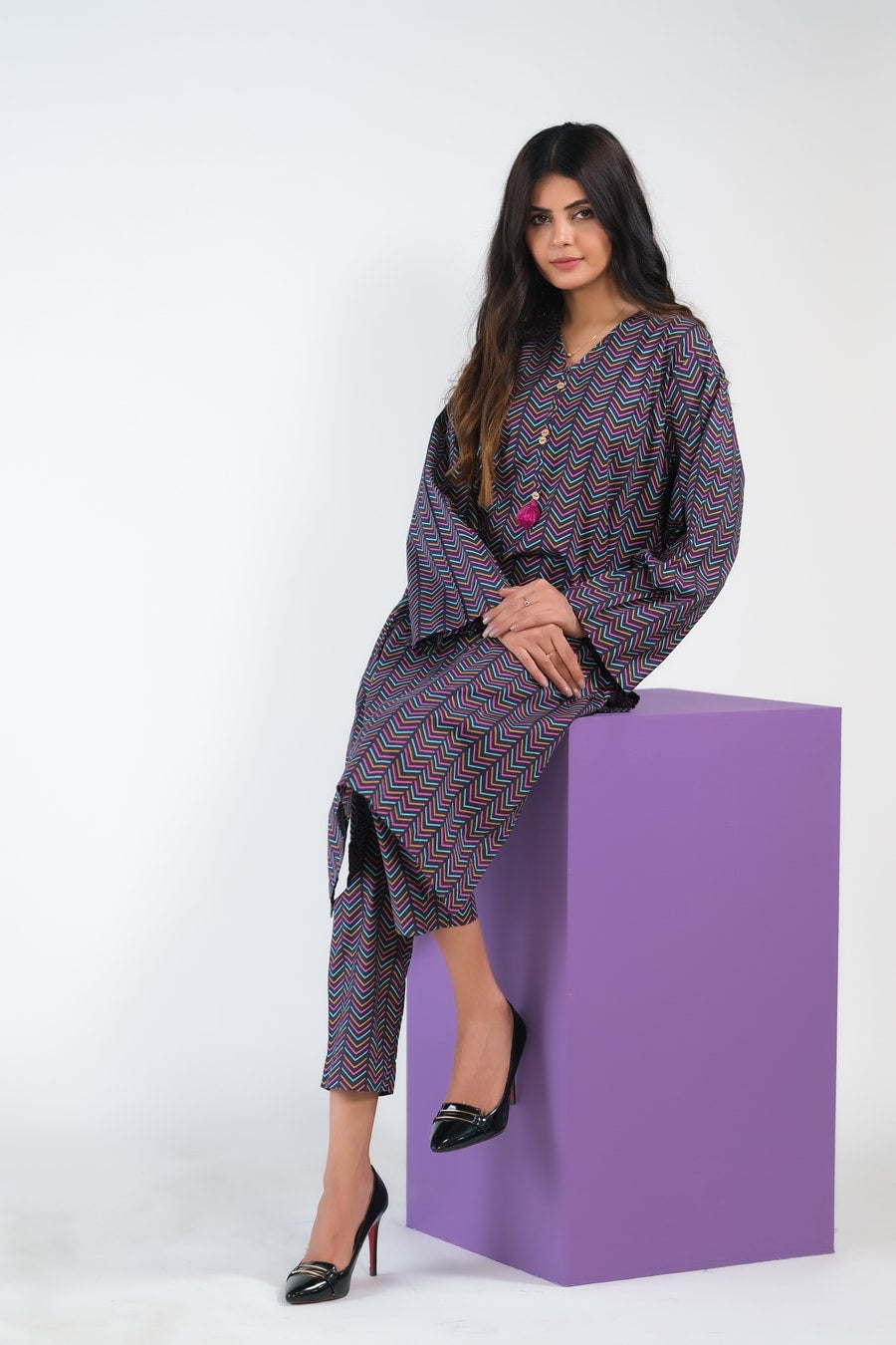 Linear Chevron - Cambric