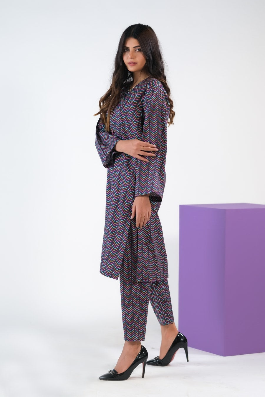 Linear Chevron - Cambric