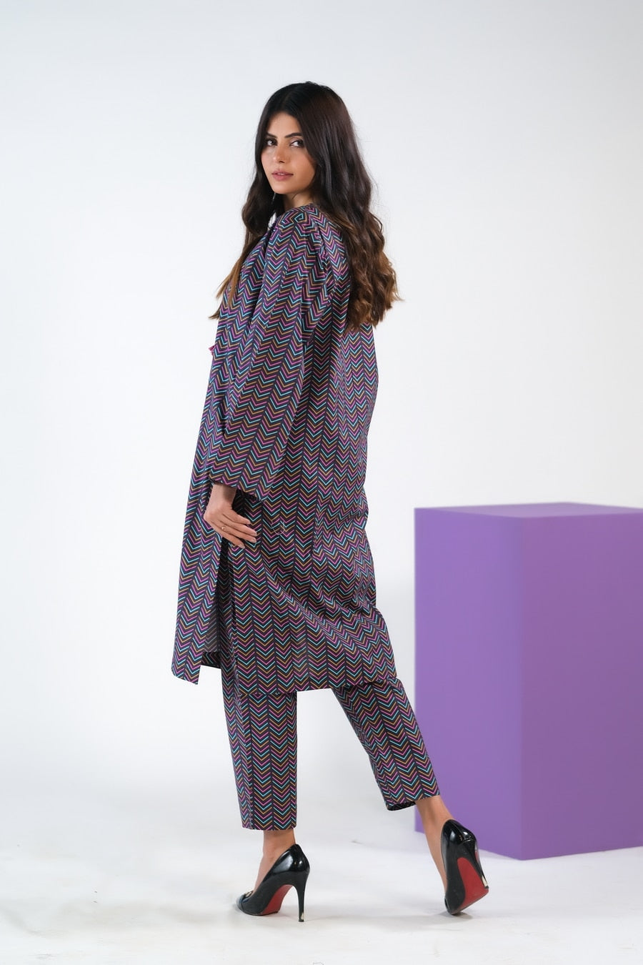 Linear Chevron - Cambric