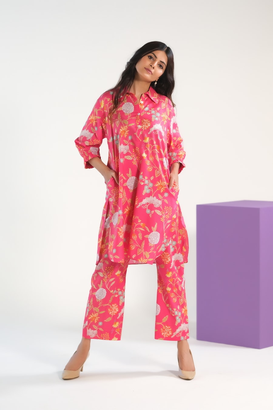 Blush Blossom Charm - Luxury Lawn