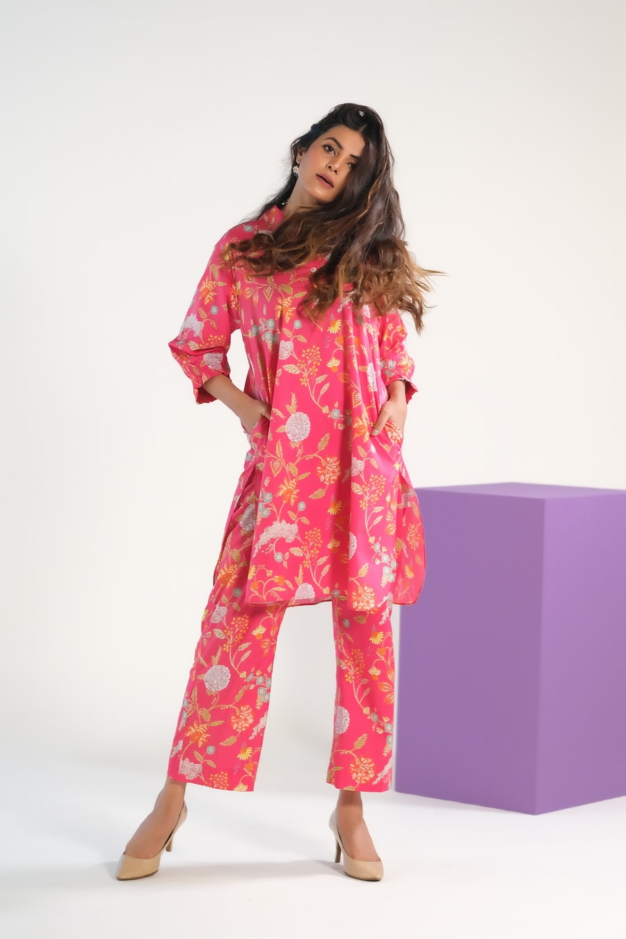 Blush Blossom Charm - Luxury Lawn