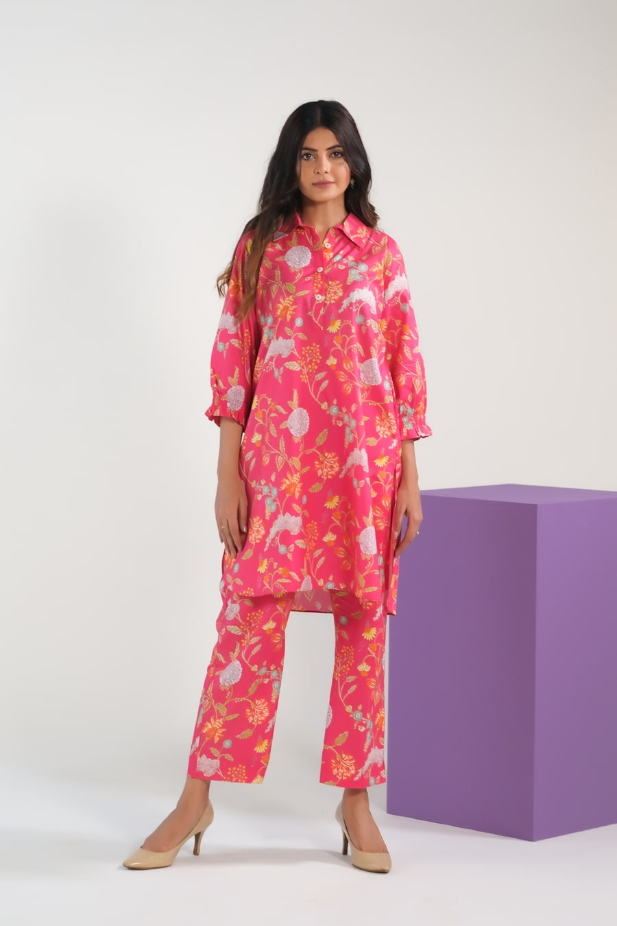 Blush Blossom Charm - Luxury Lawn