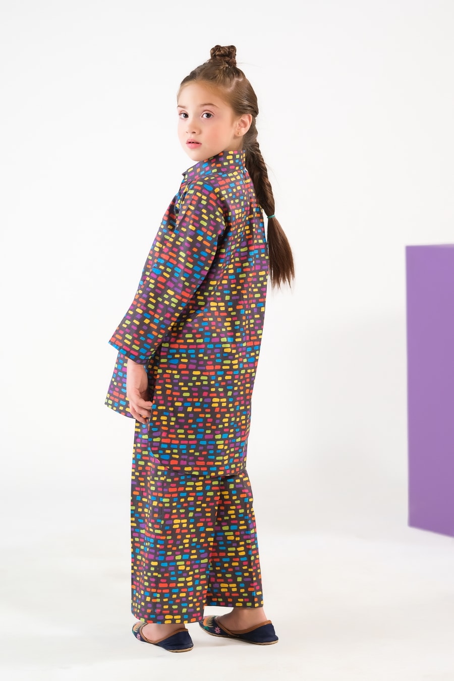 Rainbow Bricks - Cambric - Cambric - 2pcs-ready-to-wear, kids, kids-clearance - Sprinkles Pakistan