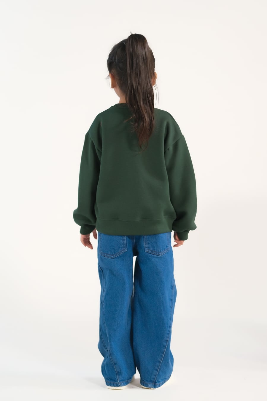 Bow Charm Sweatshirt - Dark Green