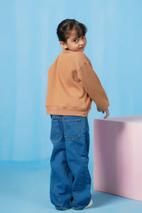 Bow Charm Sweatshirt - Coffee Brown - Fleece - kids, kids-winter, sweat-shirts-hoodies, western - Sprinkles Pakistan