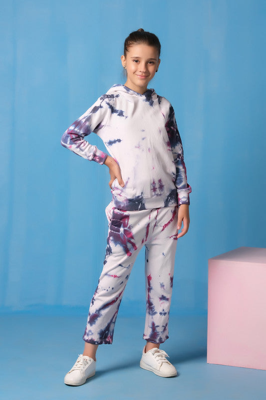 Tie Die Hoodie With Jogger Pants - Galaxy