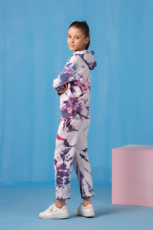 Tie Die Hoodie With Jogger Pants - Galaxy