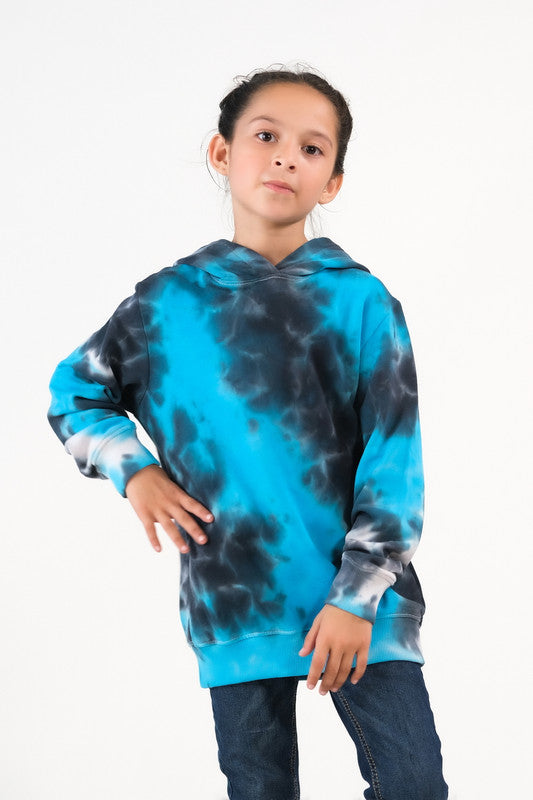 Tie Dye Dipped Hoodie - Blue