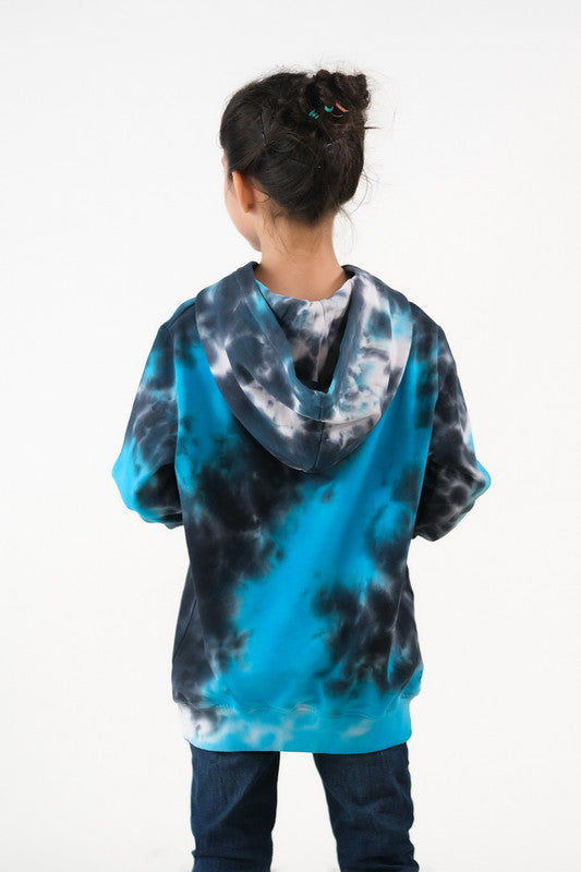 Tie Dye Dipped Hoodie - Blue