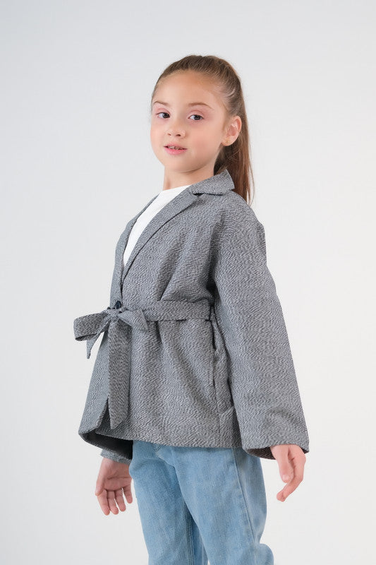 Cross Wrap Belted Coat - Grey