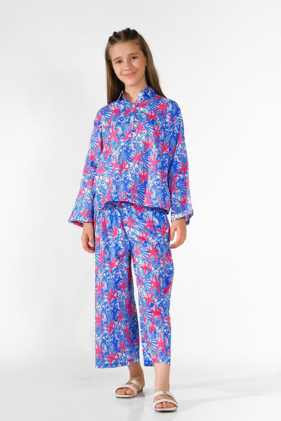 Sea Star - 2 Pcs Set - Luxury Lawn - Luxury Lawn - 2pcs-ready-to-wear, kids - Sprinkles Pakistan