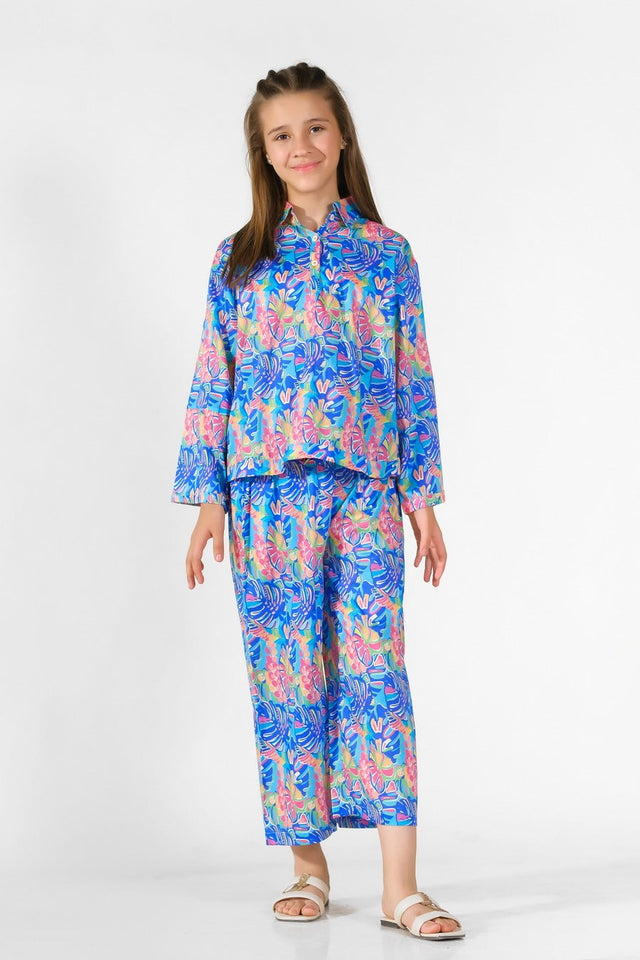 Marine Vines - 2 Pcs Set - Luxury Lawn