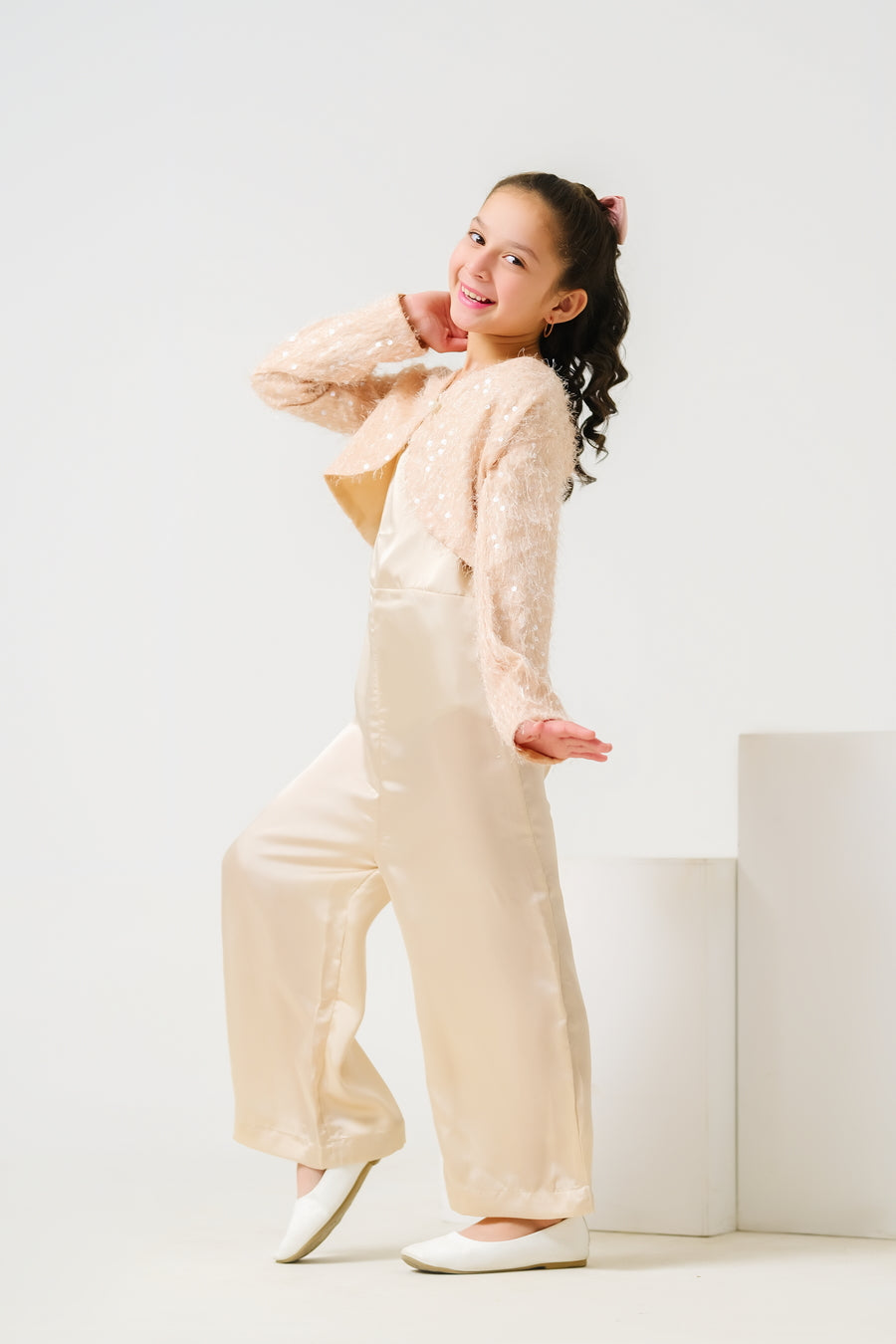 Chic Sparkle Ensemble Jumpsuit with Bolero Jacket