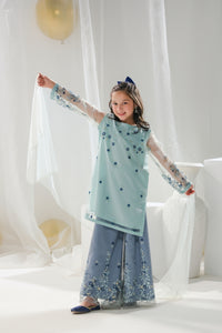 Hania - 3pcs Embroidered Gharara - festive - Sprinkles Pakistan