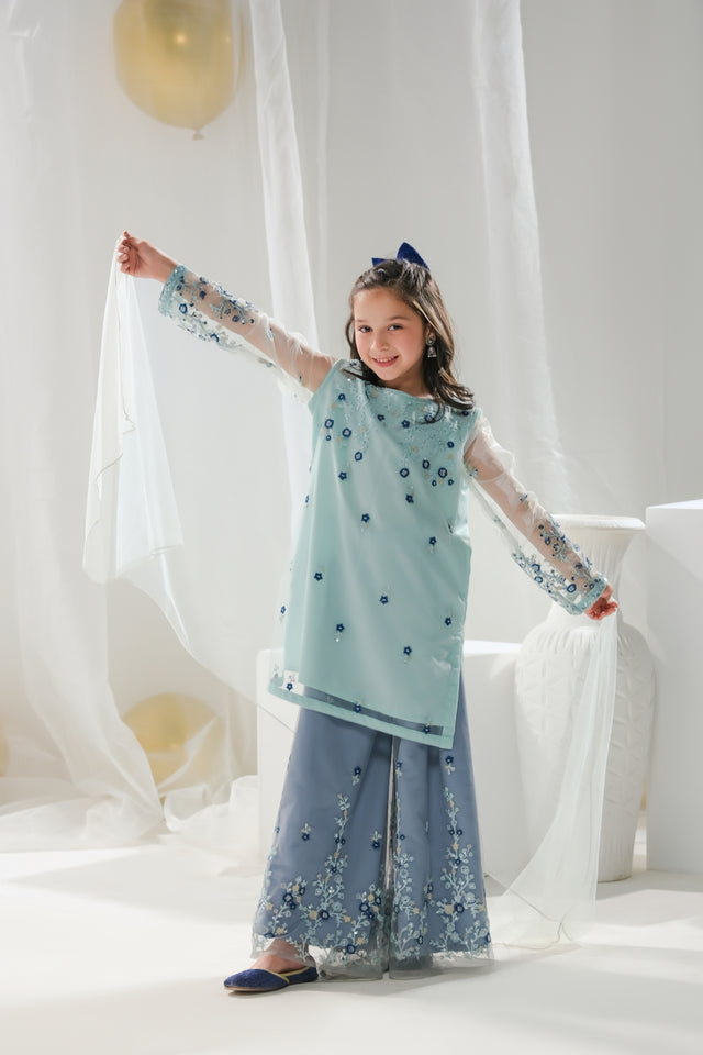 Hania - 3pcs Embroidered Gharara