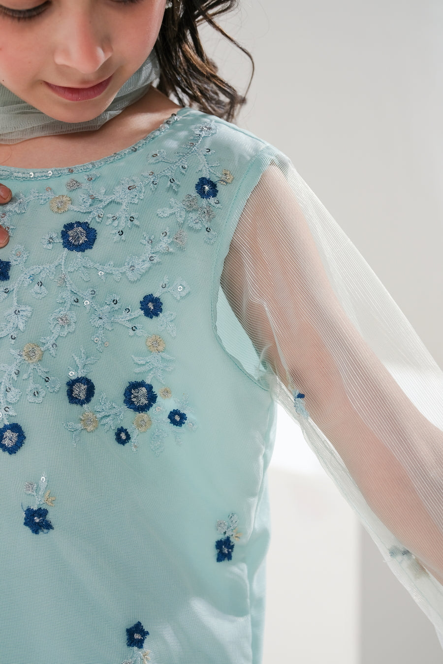 Hania - 3pcs Embroidered Gharara - festive - Sprinkles Pakistan