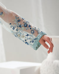 Hania - 3pcs Embroidered Gharara - festive - Sprinkles Pakistan