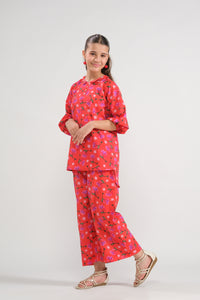 Cherry Blossom - Co-ord Set - Cotton Mix - 2pcs-ready-to-wear, Kids Co-Ord Set - Sprinkles Pakistan