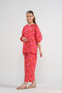 Cherry Blossom - Co-ord Set - Cotton Mix - 2pcs-ready-to-wear, Kids Co-Ord Set - Sprinkles Pakistan