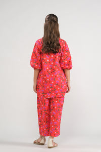 Cherry Blossom - Co-ord Set - Cotton Mix - 2pcs-ready-to-wear, Kids Co-Ord Set - Sprinkles Pakistan