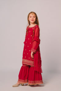 Aria - 3pcs - Chiffon With Embroidery + Sequence - festive - Sprinkles Pakistan