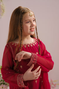 Aria - 3pcs - Chiffon With Embroidery + Sequence - festive - Sprinkles Pakistan