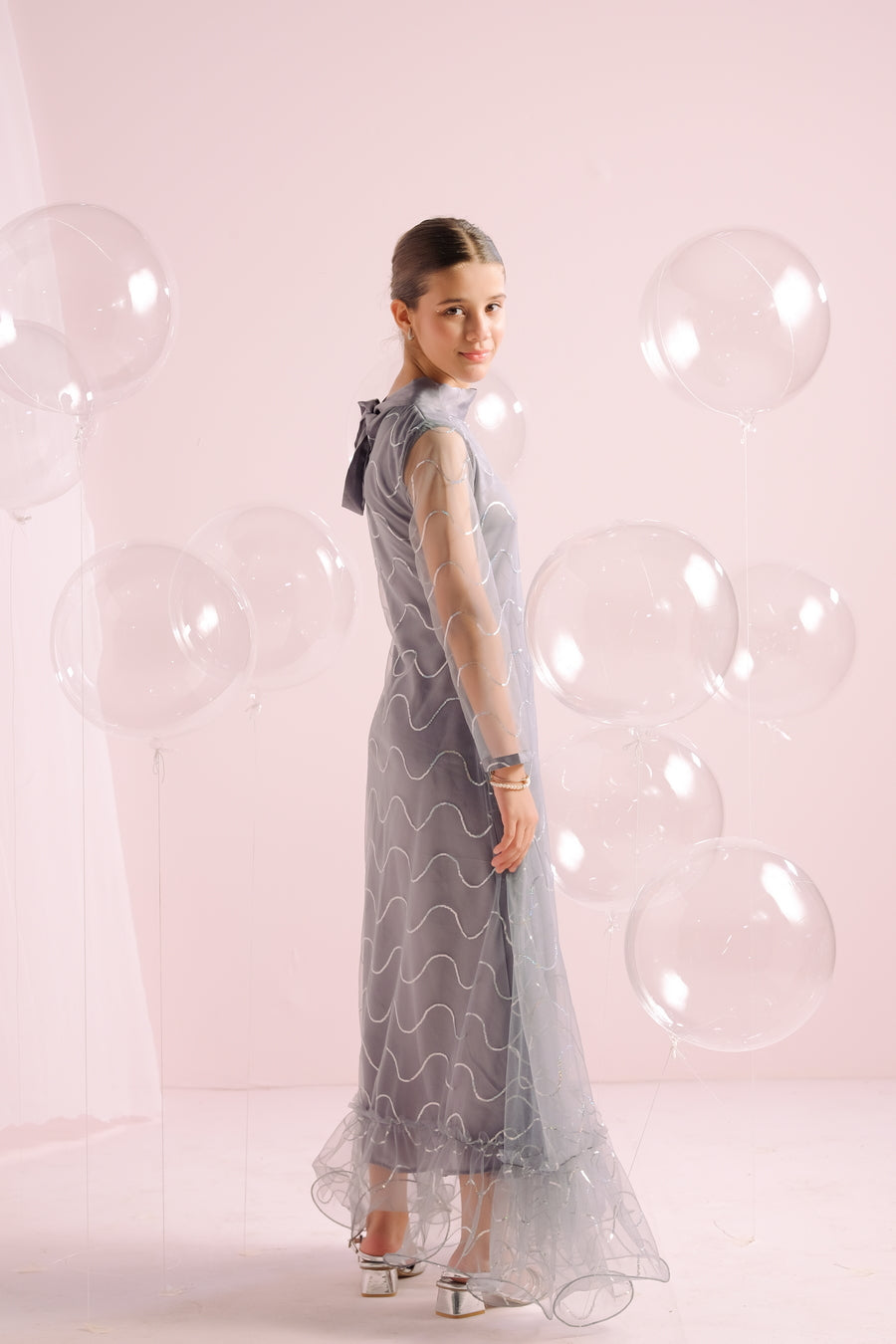 Silver Whirl - Embellished -1pc