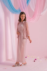 Mauve - 2pc - Jumpsuit & Outerwear - Net + Lava Silk - festive - Sprinkles Pakistan