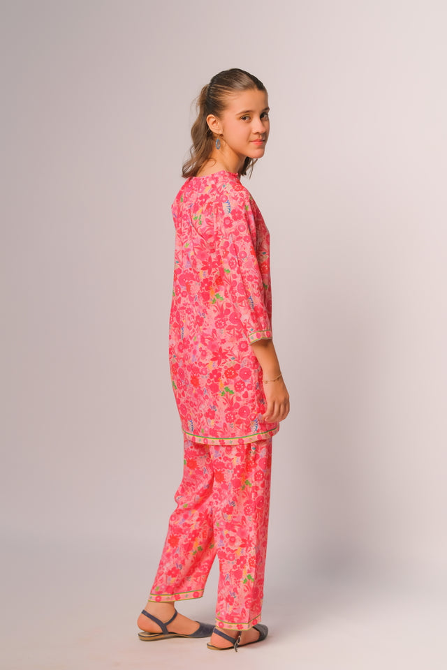 Petal Party - Co-ord Set - Cotton Mix - 2pcs-ready-to-wear, Kids Co-Ord Set - Sprinkles Pakistan