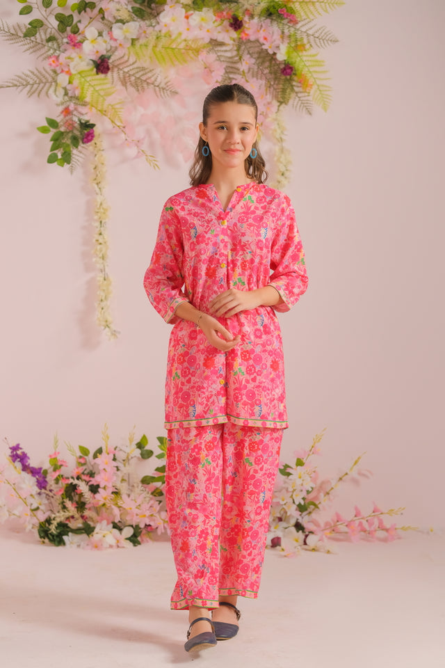 Petal Party - Co-ord Set - Cotton Mix - 2pcs-ready-to-wear, Kids Co-Ord Set - Sprinkles Pakistan