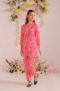 Petal Party - Co-ord Set - Cotton Mix - 2pcs-ready-to-wear, Kids Co-Ord Set - Sprinkles Pakistan