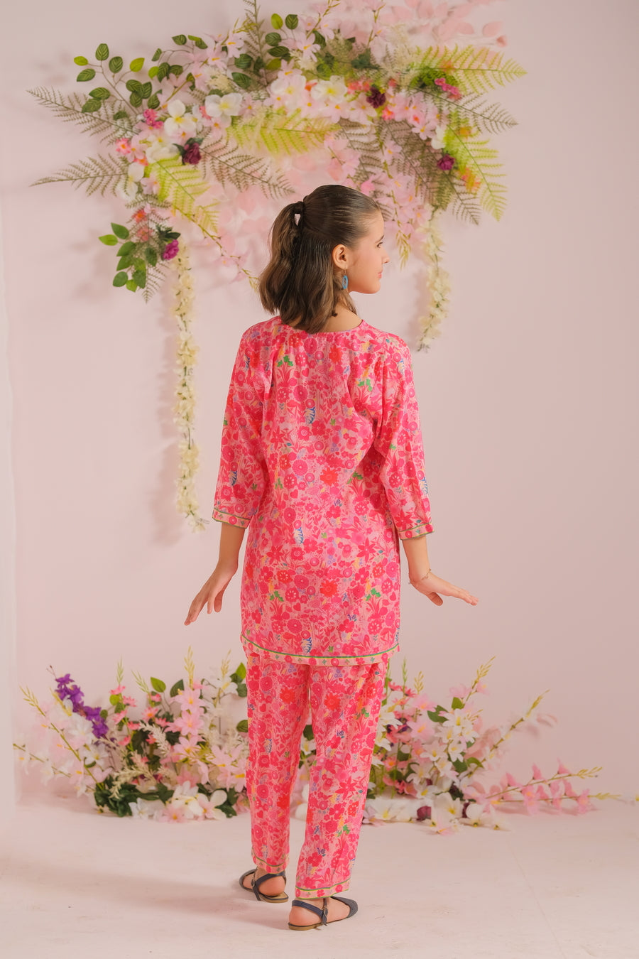 Petal Party - Co-ord Set - Cotton Mix - 2pcs-ready-to-wear, Kids Co-Ord Set - Sprinkles Pakistan