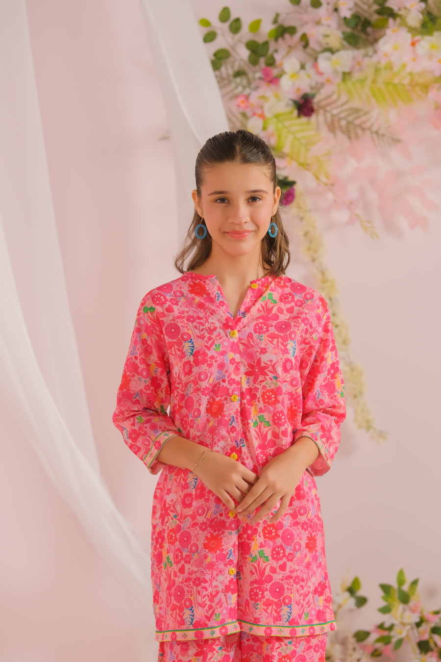 Petal Party - Co-ord Set - Cotton Mix - 2pcs-ready-to-wear, Kids Co-Ord Set - Sprinkles Pakistan