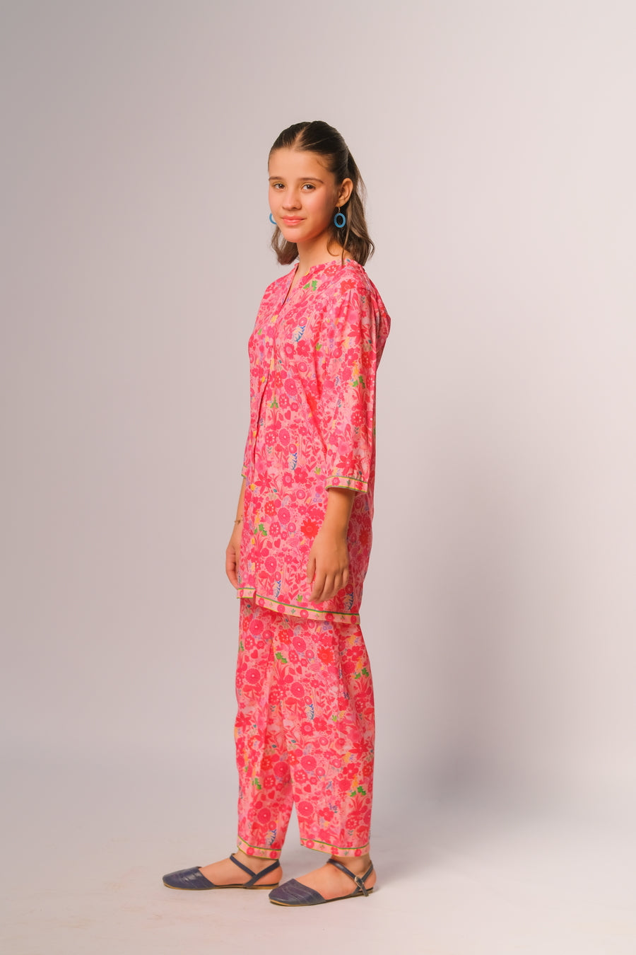 Petal Party - Co-ord Set - Cotton Mix - 2pcs-ready-to-wear, Kids Co-Ord Set - Sprinkles Pakistan