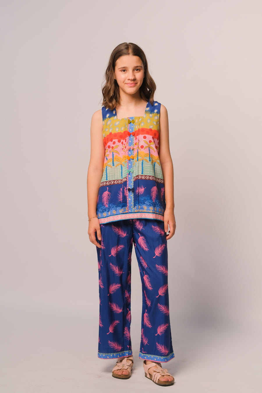 Tropical Breeze - Co-ord Set - Cotton Mix - 2pcs-ready-to-wear, Kids Co-Ord Set - Sprinkles Pakistan