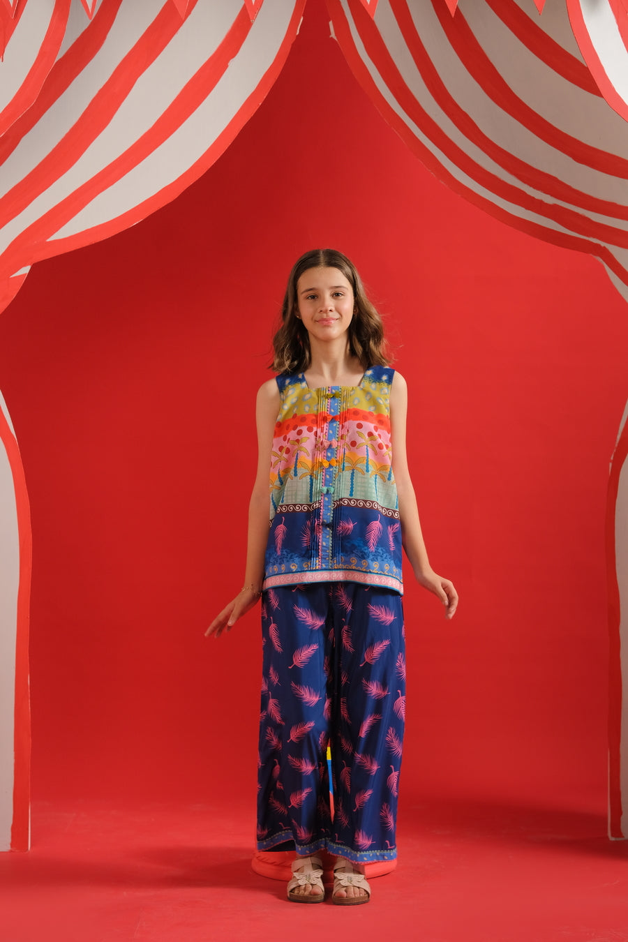 Tropical Breeze - Co-ord Set - Cotton Mix - 2pcs-ready-to-wear, Kids Co-Ord Set - Sprinkles Pakistan