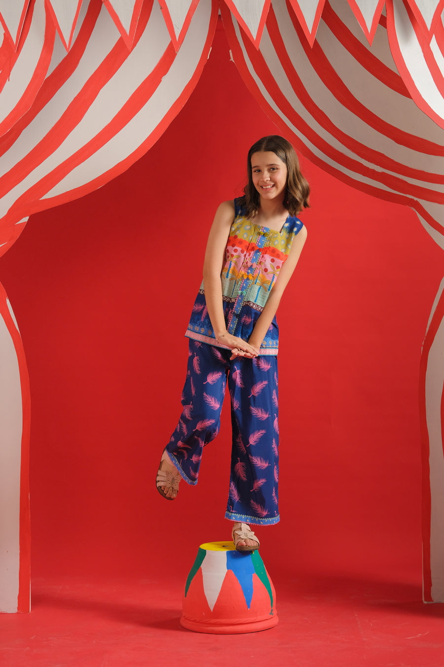 Tropical Breeze - Co-ord Set - Cotton Mix - 2pcs-ready-to-wear, Kids Co-Ord Set - Sprinkles Pakistan