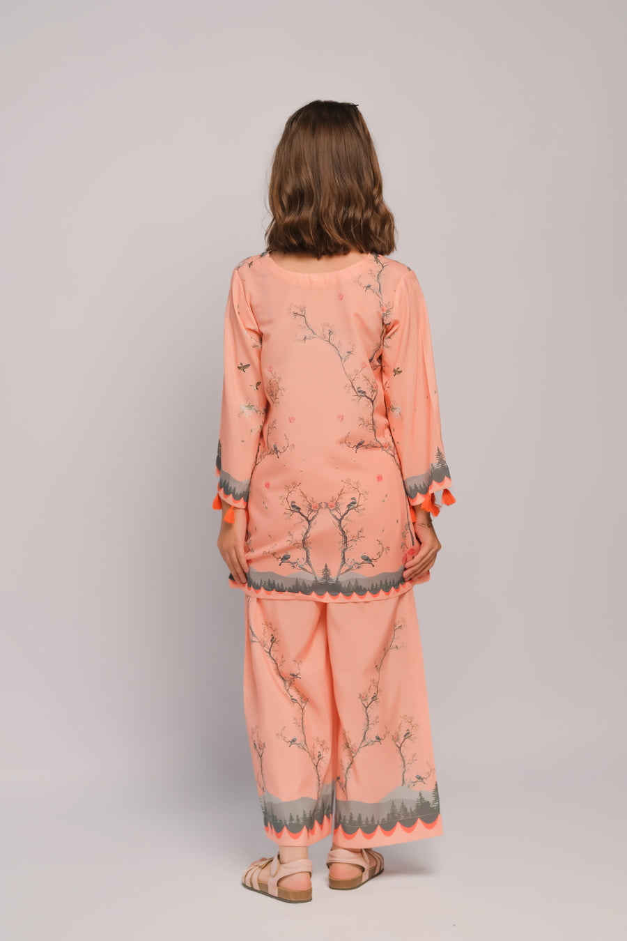 Floral Fantasy - 2pcs - Poly Lawn - 2pcs-ready-to-wear - Sprinkles Pakistan