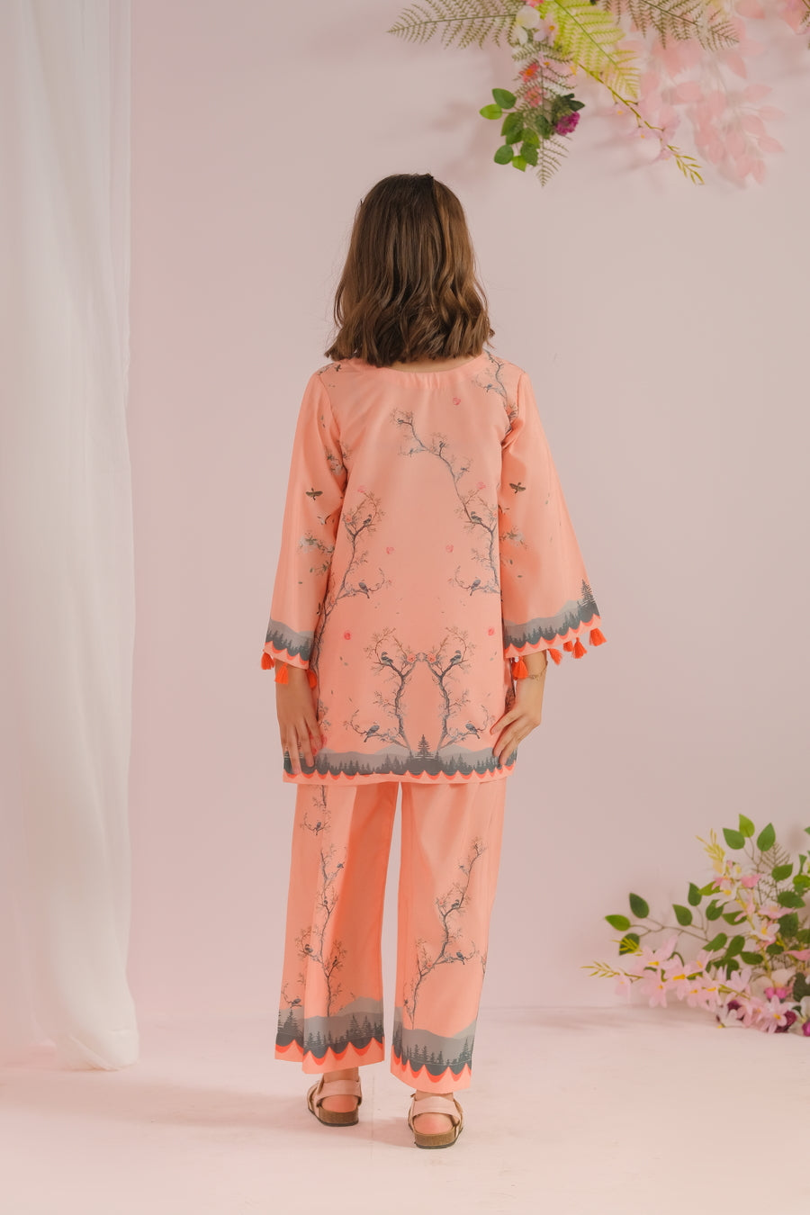 Floral Fantasy - 2pcs - Poly Lawn - 2pcs-ready-to-wear - Sprinkles Pakistan