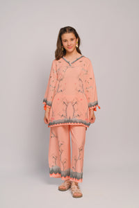Floral Fantasy - 2pcs - Poly Lawn - 2pcs-ready-to-wear - Sprinkles Pakistan