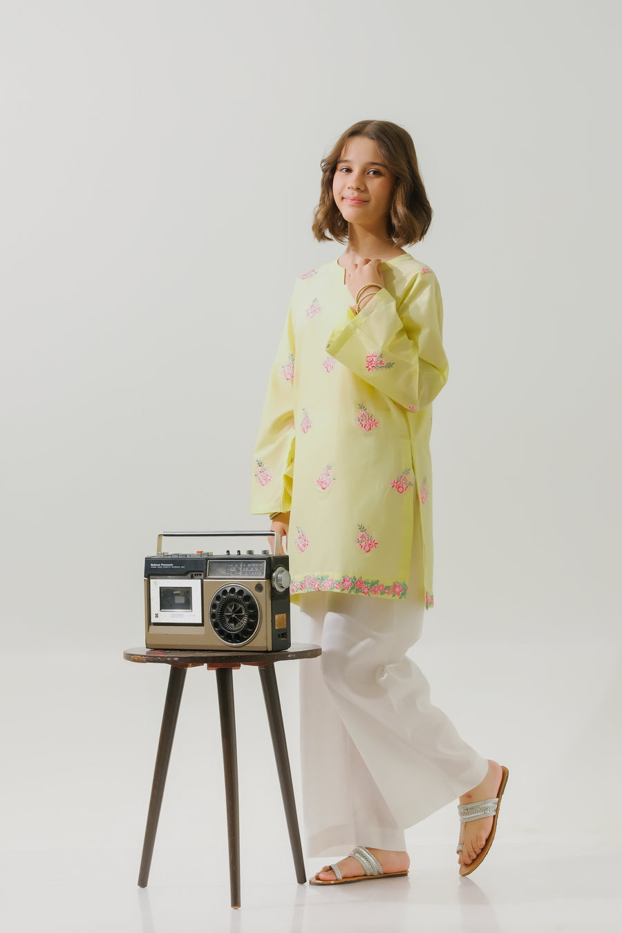 Sunshine Daisy - 1pc - Embroidered - Lawn/Cotton - 2pcs-ready-to-wear - Sprinkles Pakistan
