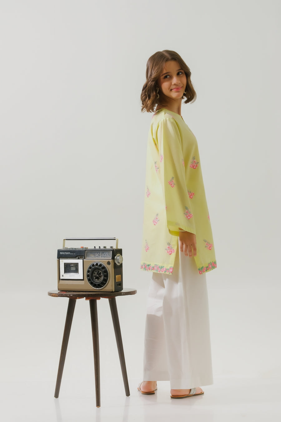 Sunshine Daisy - 1pc - Embroidered - Lawn/Cotton - 2pcs-ready-to-wear - Sprinkles Pakistan